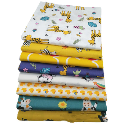 Cotton Twill Cartoon Print Fabric Diy Hand Quilting