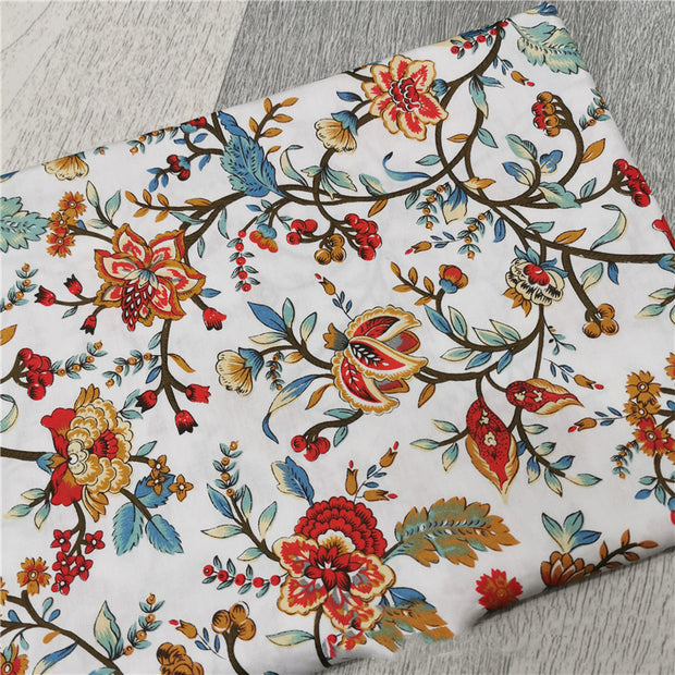 Phoenix Flower Pastoral Style Printed Fabric