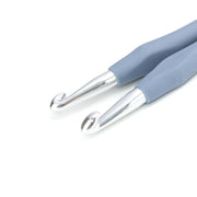 2 PCs 10mm TPR+Aluminum Crochet Hook Set Hand Sewing Blue Color