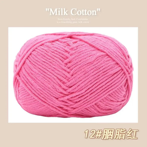 50g/Pc Milk Cotton Soft Warm Yarn Knitting Yarn for Hand Knitting Baby