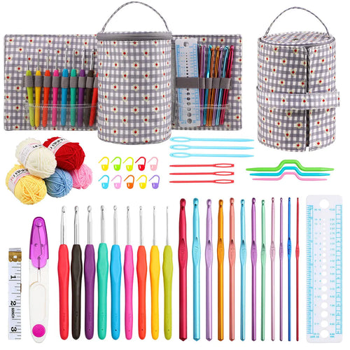 Crochet Hook Kit With Storage Bag Weaving Knitting Needles Set DIY