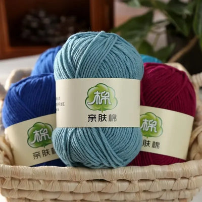 50g/Pc Milk Cotton Soft Warm Yarn Knitting Yarn for Hand Knitting Baby