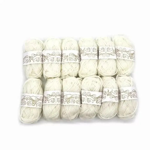 12pcs Multicolor Yarn Knitting Supplies , Crochet Craft For Crocheting