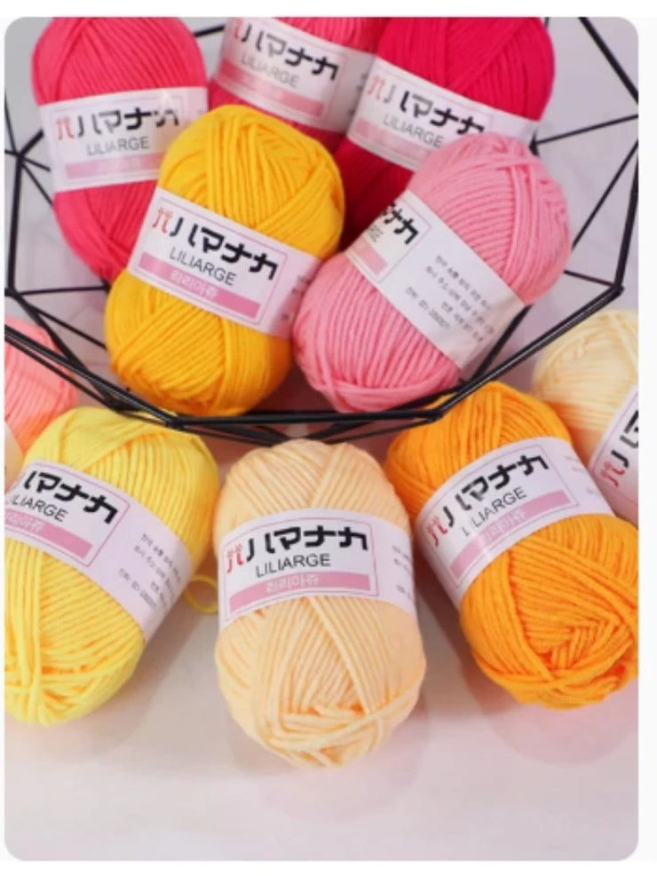 25g/pc Milk Cotton Yarn Soft Warm Lanas for Hand Knitting and Crochet