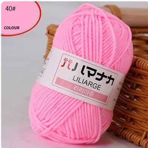 25g/pc Milk Cotton Yarn Soft Warm Lanas for Hand Knitting and Crochet