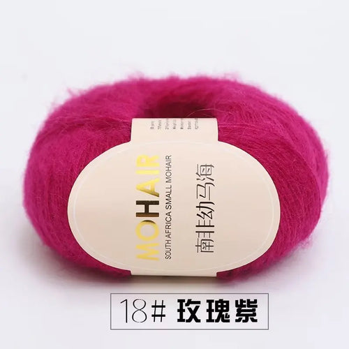 25g Mohair Yarn Extra Soft Warm Baby Wool Crochet Yarn for Hand