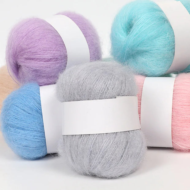 1PC Mohair Cashmere Knitting Yarn Fluffy Knitted Wool Crochet Yarns