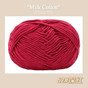 50g/Pc Milk Cotton Soft Warm Yarn Knitting Yarn for Hand Knitting Baby