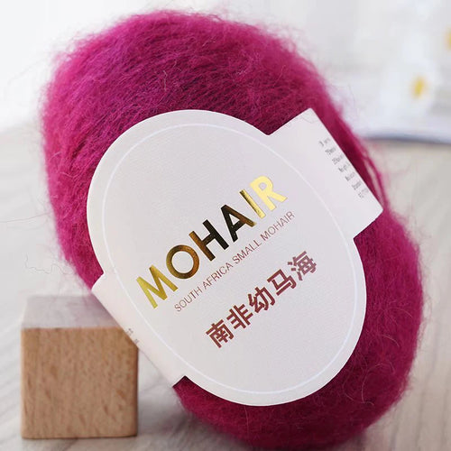 25g/Roll Mohair Yarn Extra Soft Warm Baby Wool Crochet Yarn For Hand