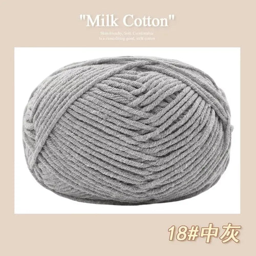 50g/Pc Milk Cotton Soft Warm Yarn Knitting Yarn for Hand Knitting Baby