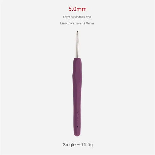 Crochet Hook 2.0mm Aluminum Crochet Needles With Colorful Soft Rubber