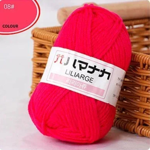 25g/pc Milk Cotton Yarn Soft Warm Lanas for Hand Knitting and Crochet