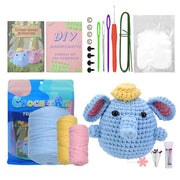 Elephant Crochet Set Adults Animal Knitting Set Elephant Crochet