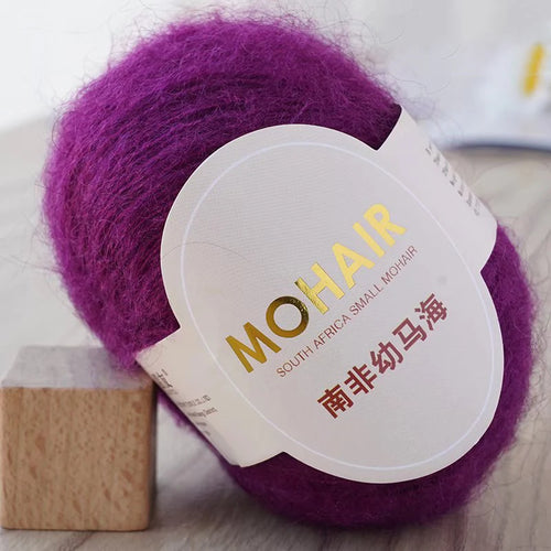 25g/Roll Mohair Yarn Extra Soft Warm Baby Wool Crochet Yarn For Hand