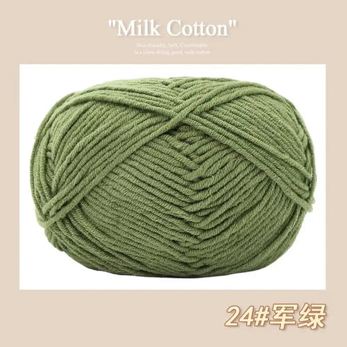 50g/Pc Milk Cotton Soft Warm Yarn Knitting Yarn for Hand Knitting Baby