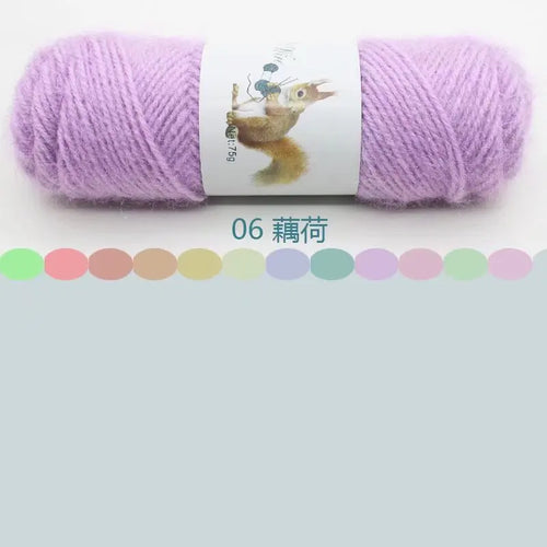 Soft Long Squirrel Cashmere Yarn Fine Worsted Hand Knitting Yarn 75g