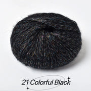 1Pc 25g Crochet Sequin Mohair Yarn Soft Warm Baby Wool Yarn DIY