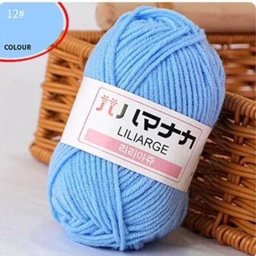 25g/pc Milk Cotton Yarn Soft Warm Lanas for Hand Knitting and Crochet