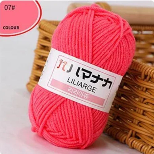 25g/pc Milk Cotton Yarn Soft Warm Lanas for Hand Knitting and Crochet