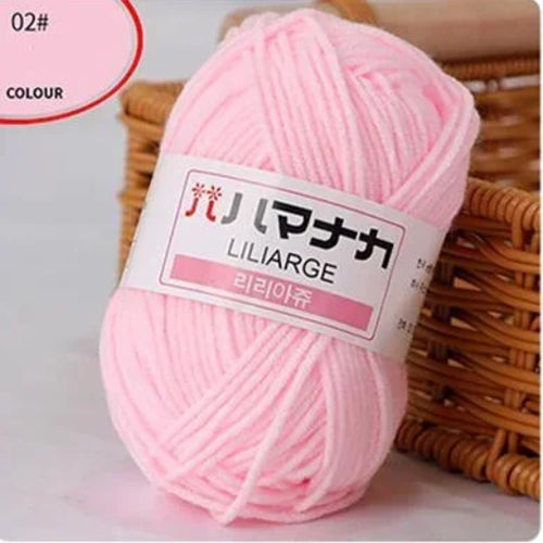 25g/pc Milk Cotton Yarn Soft Warm Lanas for Hand Knitting and Crochet