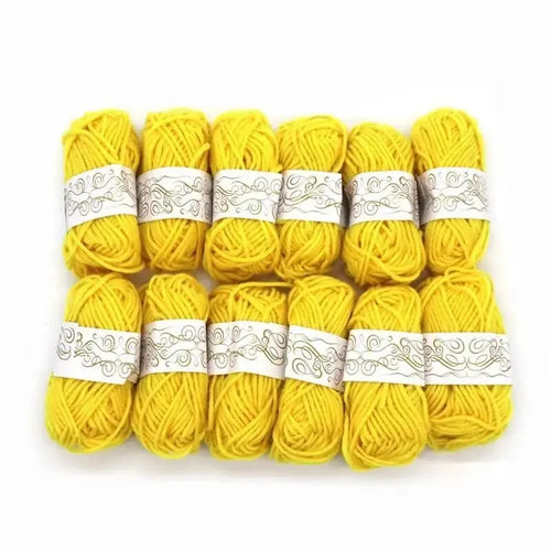 12pcs Multicolor Yarn Knitting Supplies , Crochet Craft For Crocheting