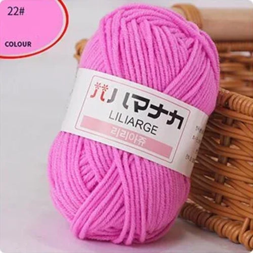 25g/pc Milk Cotton Yarn Soft Warm Lanas for Hand Knitting and Crochet