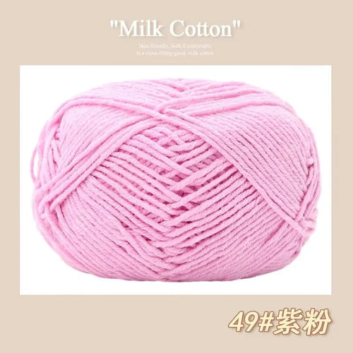 50g/Pc Milk Cotton Soft Warm Yarn Knitting Yarn for Hand Knitting Baby