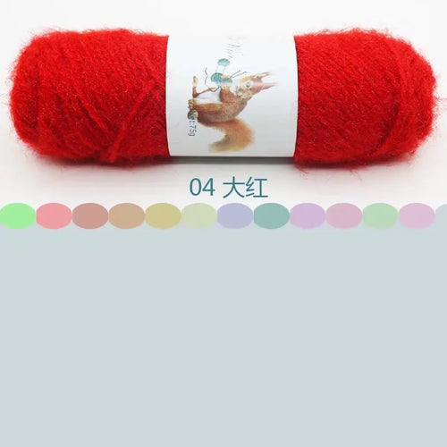 Soft Long Squirrel Cashmere Yarn Fine Worsted Hand Knitting Yarn 75g