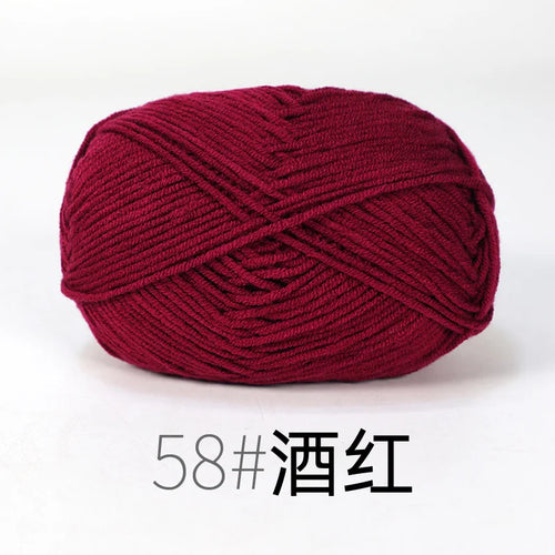 50g Milk Cotton Yarn Knitting Wool for Hand Knitting Crochet Yarn Baby