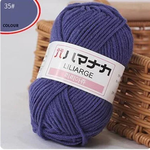 25g/pc Milk Cotton Yarn Soft Warm Lanas for Hand Knitting and Crochet