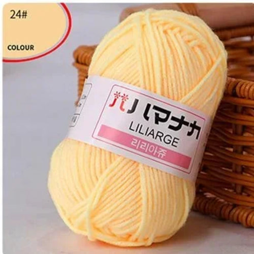 25g/pc Milk Cotton Yarn Soft Warm Lanas for Hand Knitting and Crochet