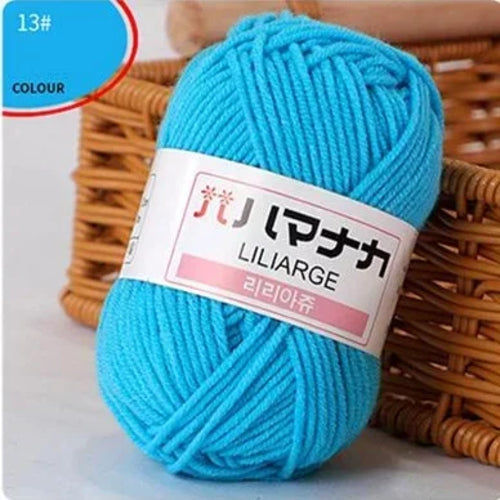 25g/pc Milk Cotton Yarn Soft Warm Lanas for Hand Knitting and Crochet