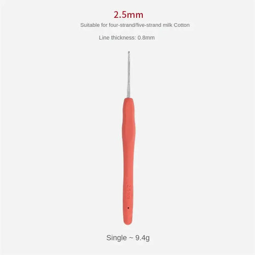 Crochet Hook 2.0mm Aluminum Crochet Needles With Colorful Soft Rubber