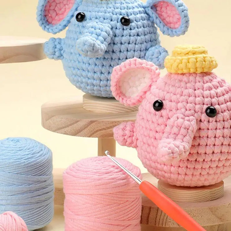 Elephant Crochet Kit Easy Crochet Starter Kit Elephant Crochet Animal