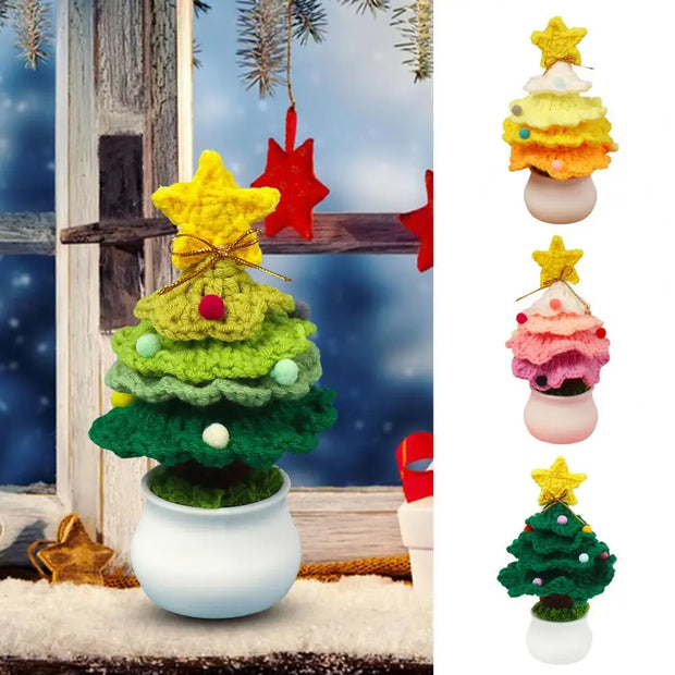 Diy Holiday Decor Kit Handmade Crochet Christmas Tree Ornaments for