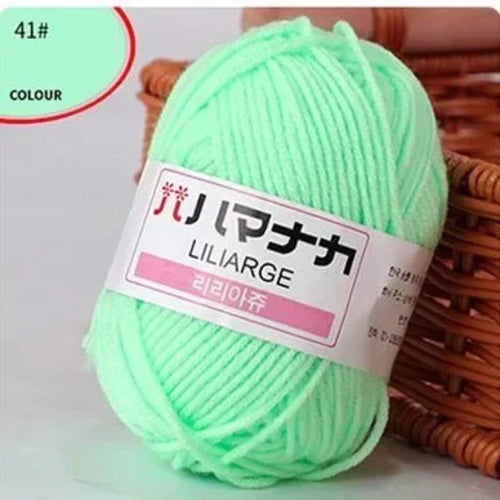 25g/pc Milk Cotton Yarn Soft Warm Lanas for Hand Knitting and Crochet