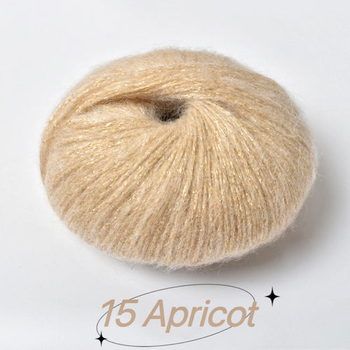 1Pc 25g Crochet Sequin Mohair Yarn Soft Warm Baby Wool Yarn DIY