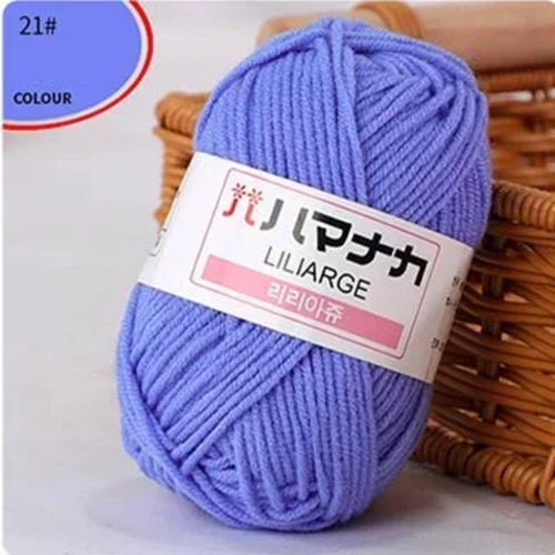 25g/pc Milk Cotton Yarn Soft Warm Lanas for Hand Knitting and Crochet