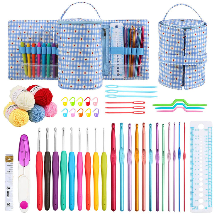 Crochet Hook Kit With Storage Bag Weaving Knitting Needles Set DIY