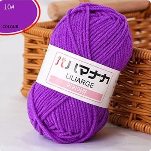 25g/pc Milk Cotton Yarn Soft Warm Lanas for Hand Knitting and Crochet