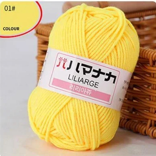 25g/pc Milk Cotton Yarn Soft Warm Lanas for Hand Knitting and Crochet