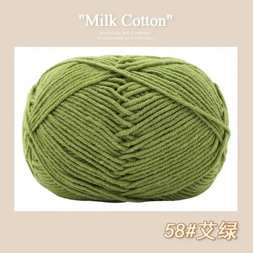 50g/Pc Milk Cotton Soft Warm Yarn Knitting Yarn for Hand Knitting Baby