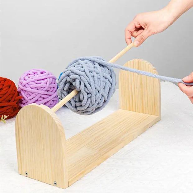 Wooden Yarn Holder Single Crochet Yarn Ball Storage Organizer Single