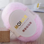 25g/Roll Mohair Yarn Extra Soft Warm Baby Wool Crochet Yarn For Hand