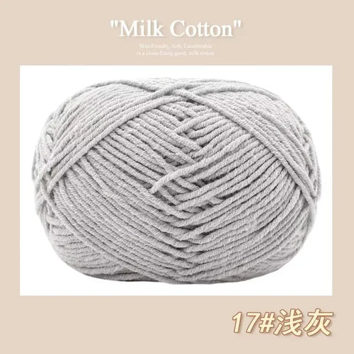 50g/Pc Milk Cotton Soft Warm Yarn Knitting Yarn for Hand Knitting Baby