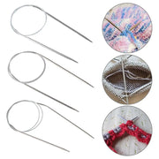 80cm Circular Household Stainless Steel DIY Crafts Knitting Needles