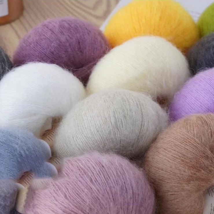 25g Mohair Yarn Extra Soft Warm Baby Wool Crochet Yarn for Hand