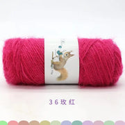 Soft Long Squirrel Cashmere Yarn Fine Worsted Hand Knitting Yarn 75g