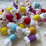 5PCS Handmade Crochet Wool Colorful Candy Hairpin Ornament Accessories