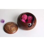 Eco-friendly Wooden Yarn Storage Bowl Organizer Knitted Crochet Wool